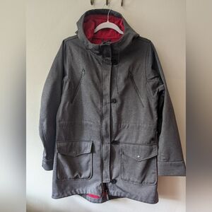 Burton Dryride snowboarding jacket, softshell, mid length, waterproof, EUC